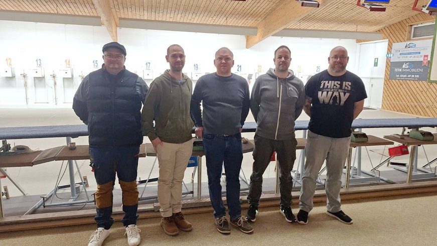 v.l.n.r. Mannschaft Hasborn-Dautweiler Jan Linnenbach, Felix Schneider, Alexander Brewi, Christian Jäckel u. Daniel Veauthier Bild_13_Mannschaft_Hasborn-Dautweiler